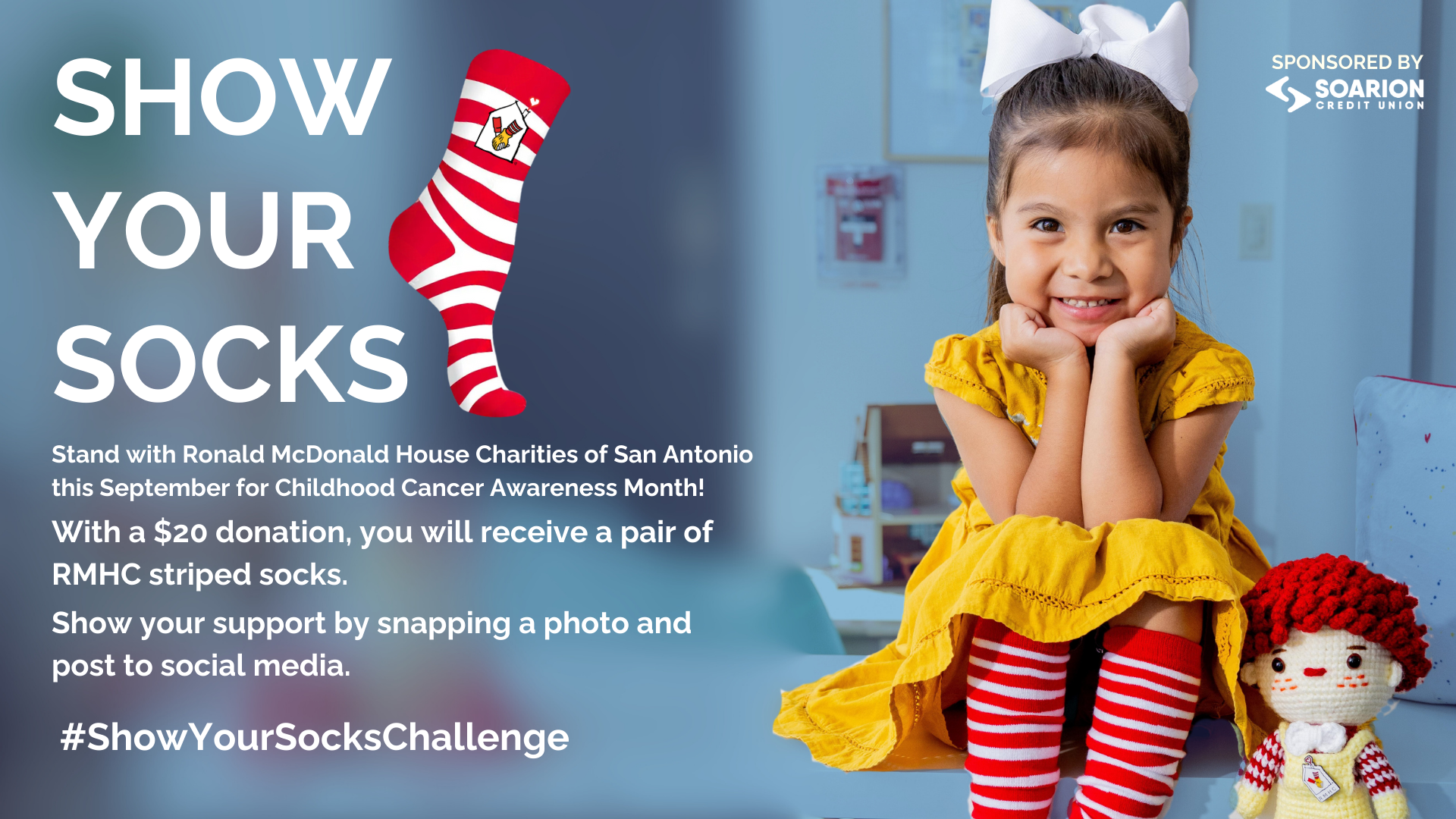 Flyer for the Show Your Socks Challenge